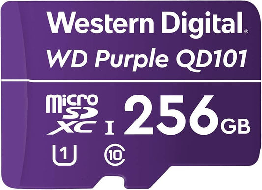 Western Digital WD Purple SC QD101 256GB Smart Video Surveillance microSDXC Card, Ultra Endurance