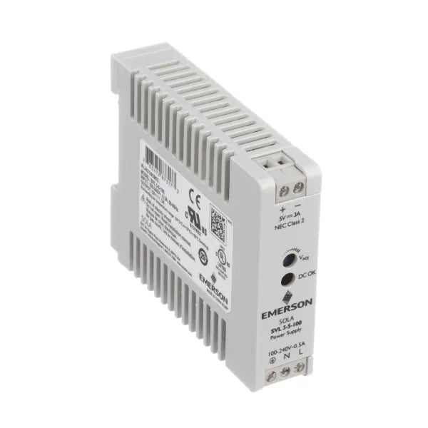 SolaHD SVL 3-5-100 Power Supply, AC-DC, DIN Rail, Single Output, 5V,3A, 85-264V In, SVL Series