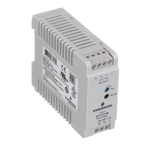 SolaHD SVL 4-12-100 AC-DC Power Supply, DIN Rail, Single Output, 12V, 4A, 85-264V, SVL Series
